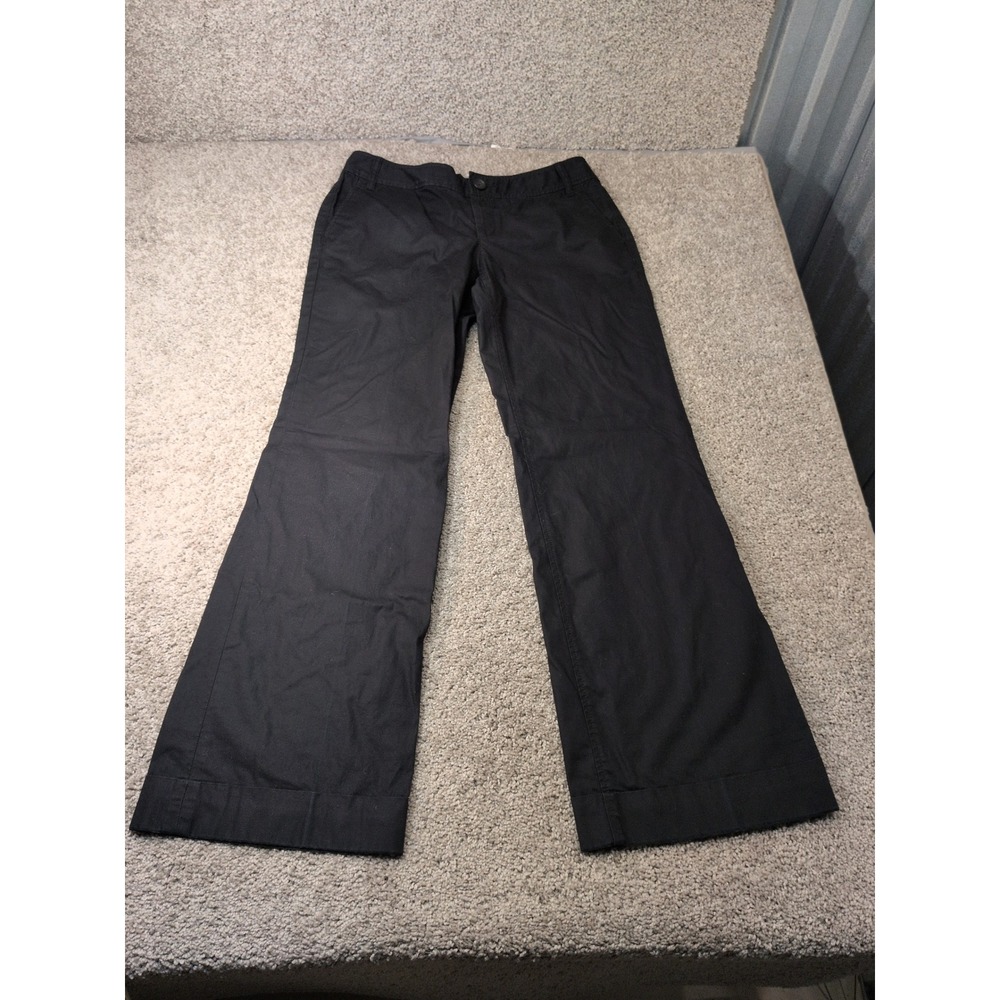 Banana Republic Martin Fit Black‎ Wide Leg Stretch Cotton Trousers Mens Size 8